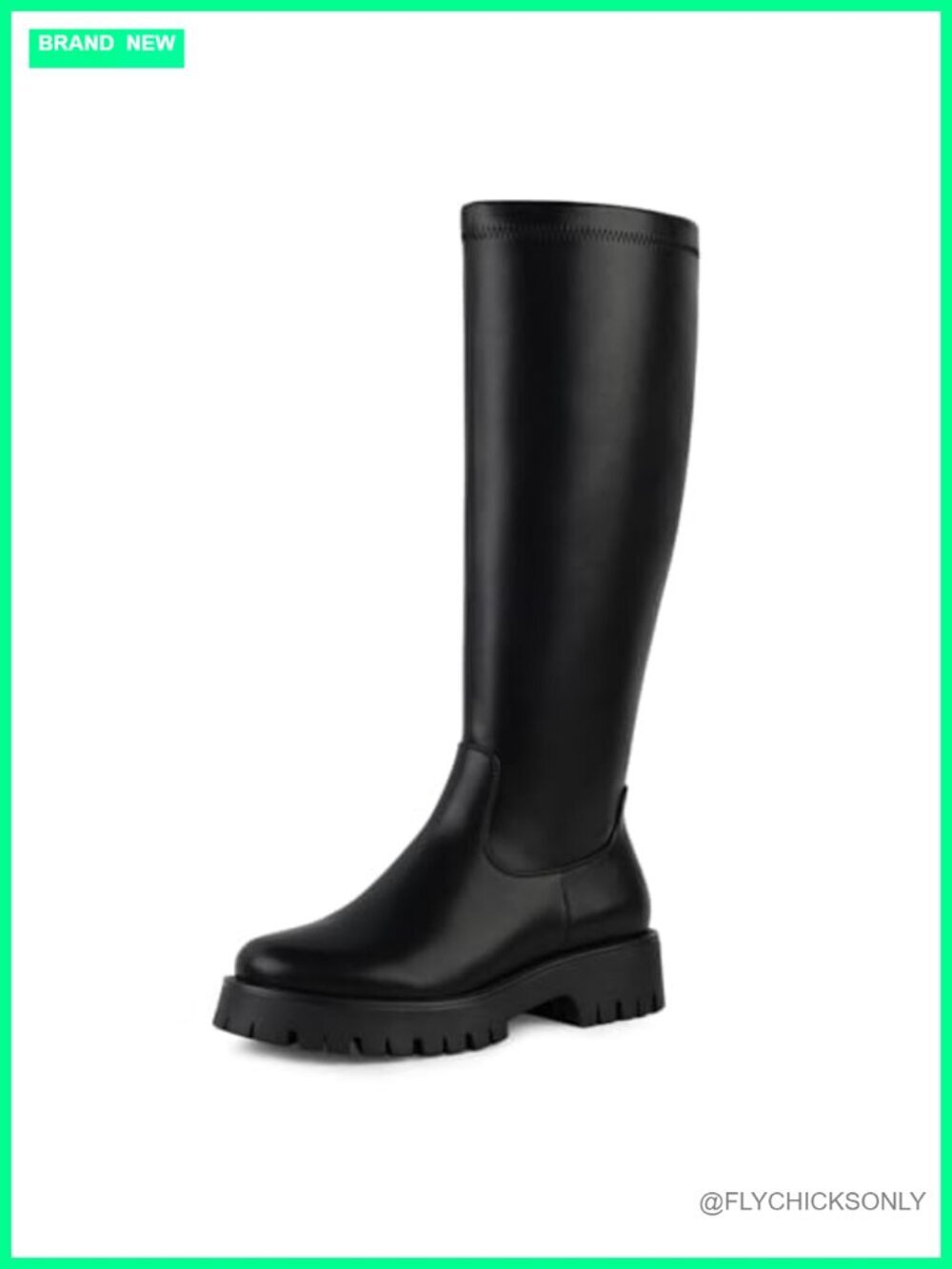 Knee High Platform Boots with Chunky Sole and Side Zipper